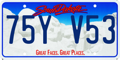 SD license plate 75YV53