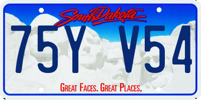 SD license plate 75YV54