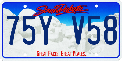 SD license plate 75YV58