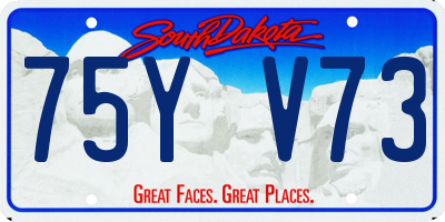 SD license plate 75YV73