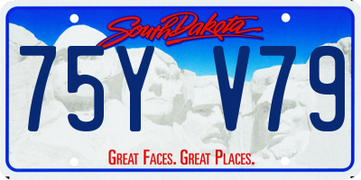 SD license plate 75YV79