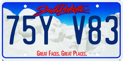 SD license plate 75YV83