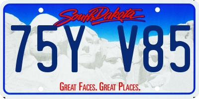 SD license plate 75YV85