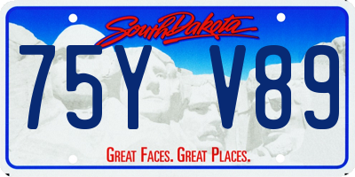 SD license plate 75YV89