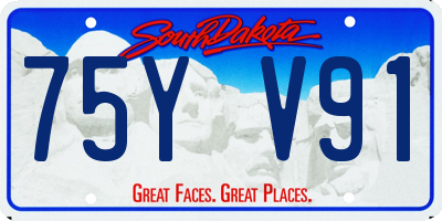 SD license plate 75YV91