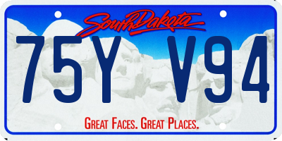 SD license plate 75YV94