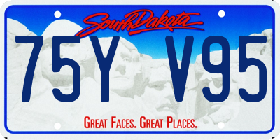 SD license plate 75YV95