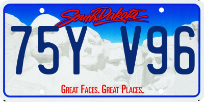 SD license plate 75YV96