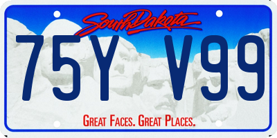 SD license plate 75YV99