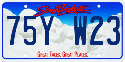 SD license plate 75YW23