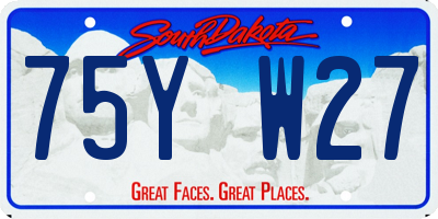 SD license plate 75YW27