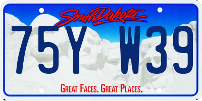SD license plate 75YW39