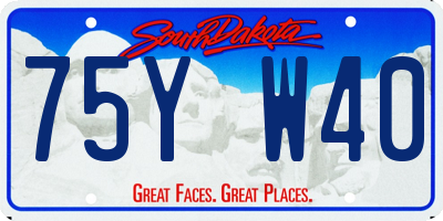 SD license plate 75YW40