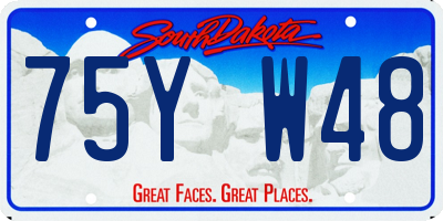SD license plate 75YW48