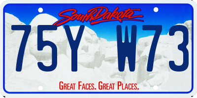 SD license plate 75YW73