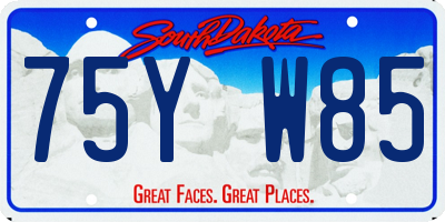 SD license plate 75YW85