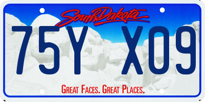 SD license plate 75YX09