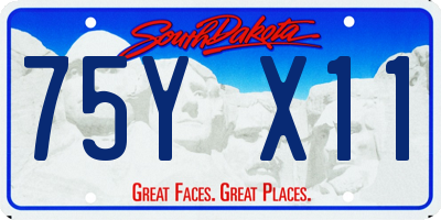 SD license plate 75YX11