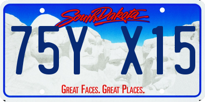 SD license plate 75YX15
