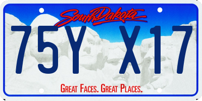 SD license plate 75YX17