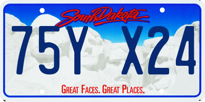 SD license plate 75YX24