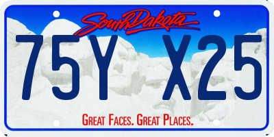 SD license plate 75YX25