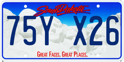 SD license plate 75YX26