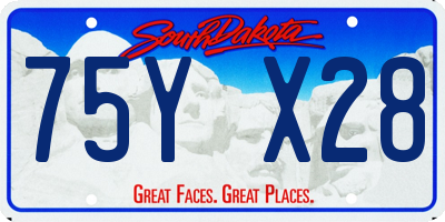 SD license plate 75YX28