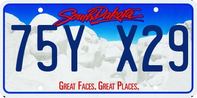 SD license plate 75YX29