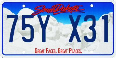 SD license plate 75YX31
