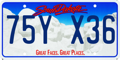 SD license plate 75YX36