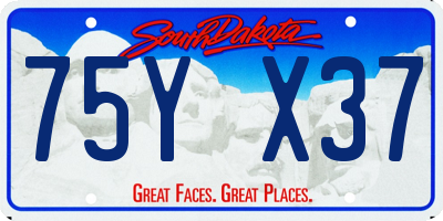 SD license plate 75YX37