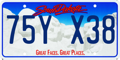 SD license plate 75YX38