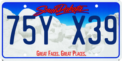 SD license plate 75YX39