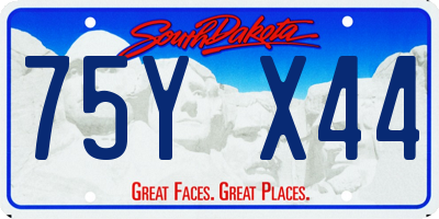 SD license plate 75YX44
