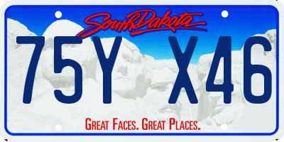 SD license plate 75YX46