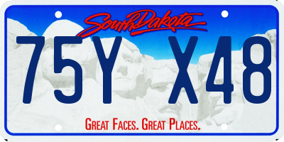 SD license plate 75YX48