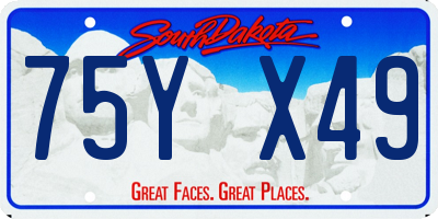 SD license plate 75YX49