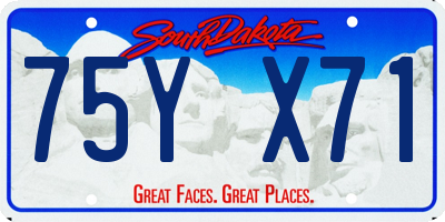 SD license plate 75YX71