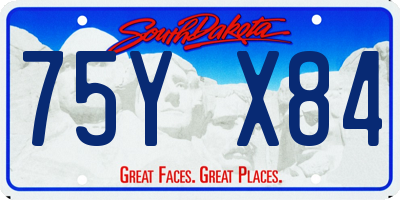 SD license plate 75YX84
