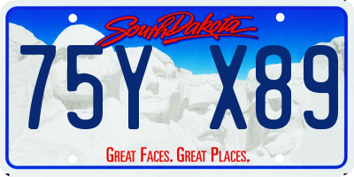 SD license plate 75YX89