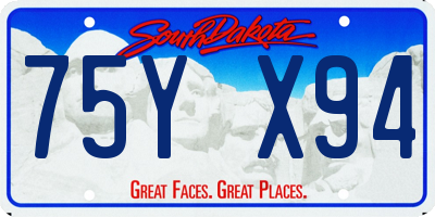 SD license plate 75YX94