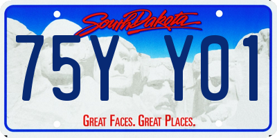 SD license plate 75YY01
