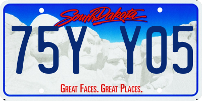 SD license plate 75YY05