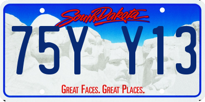 SD license plate 75YY13