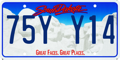 SD license plate 75YY14