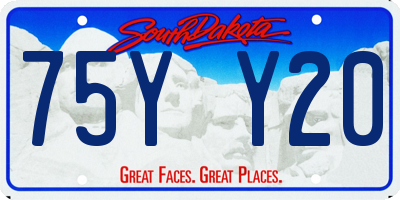 SD license plate 75YY20