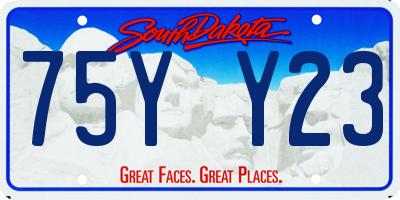 SD license plate 75YY23