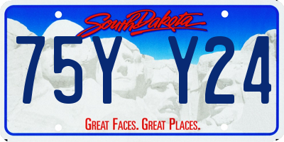SD license plate 75YY24
