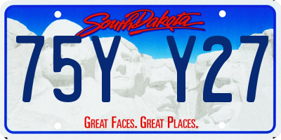 SD license plate 75YY27